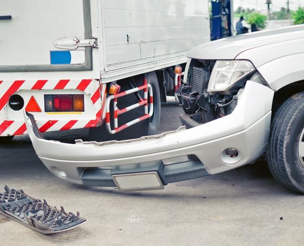 Truck accident scene