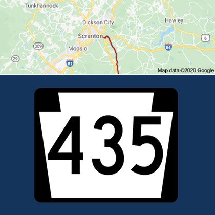Route 435 in Lackawanna County
